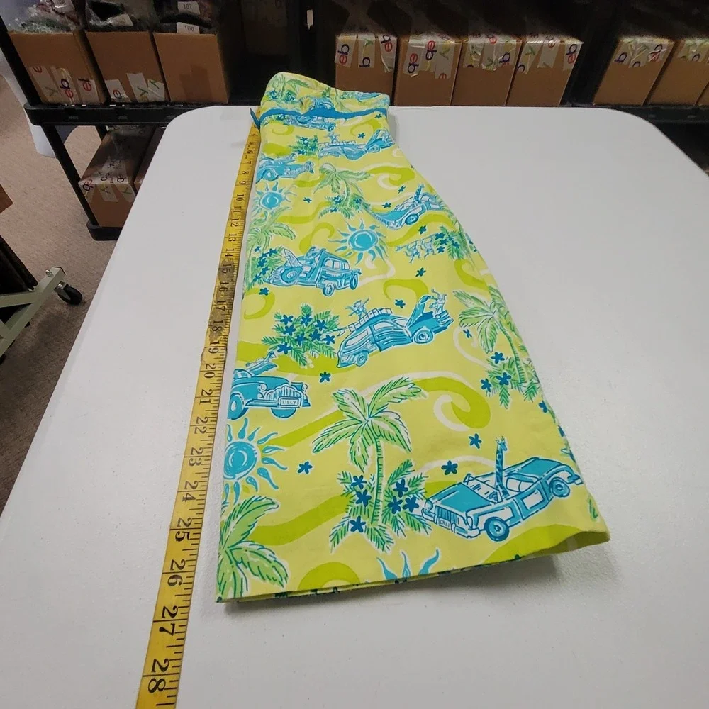 Lilly Pulitzer Vintage Sabrina Dress Size 6 Cruisin Car Print Strapless Bow - Picture 7 of 9